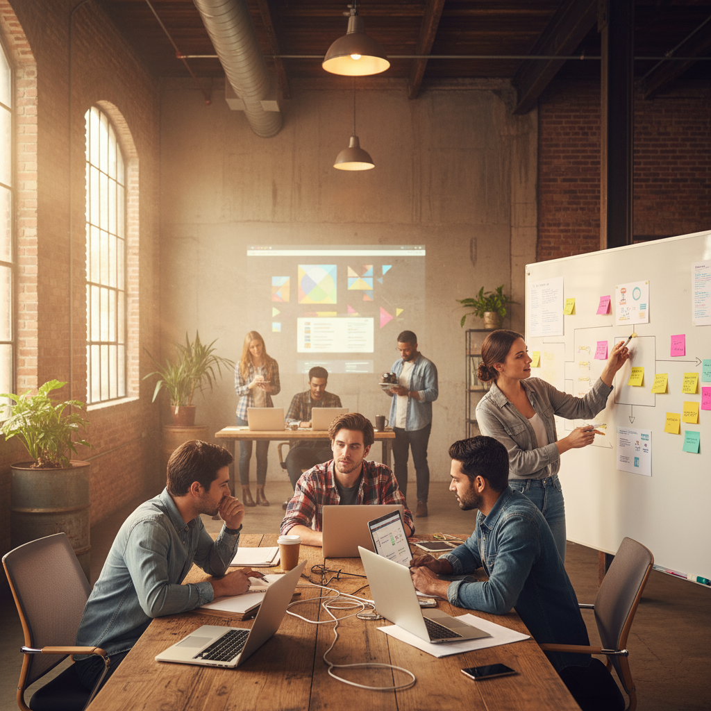 An illustration of a website powered by an AI engine, symbolizing ongoing growth.