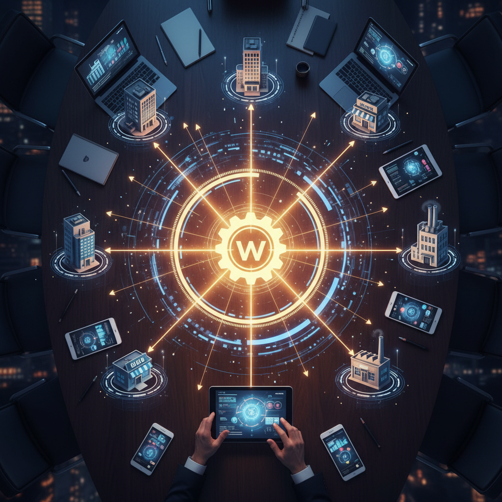 A top-rated web designer at a computer, planning a website strategy for a business.