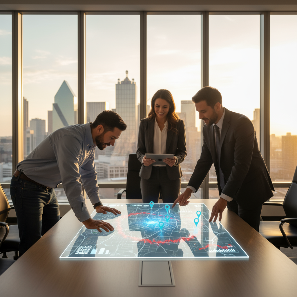 A contractor reviews plans on a tablet, a nod to professional web design services.