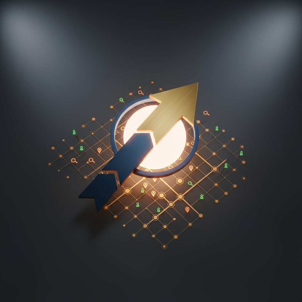 A graph showing a steep upward trend representing what's actually working for local SEO