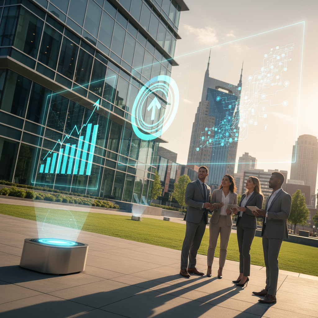 A graph showing the return on investment for AI-powered GMB management for a Nashville business.