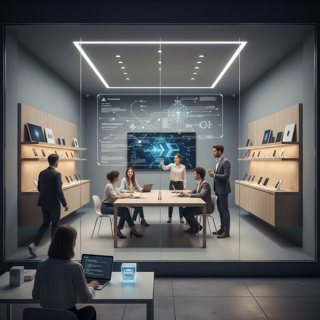 A server room with glowing lights representing the robust backend and SEO that powers a professional website.