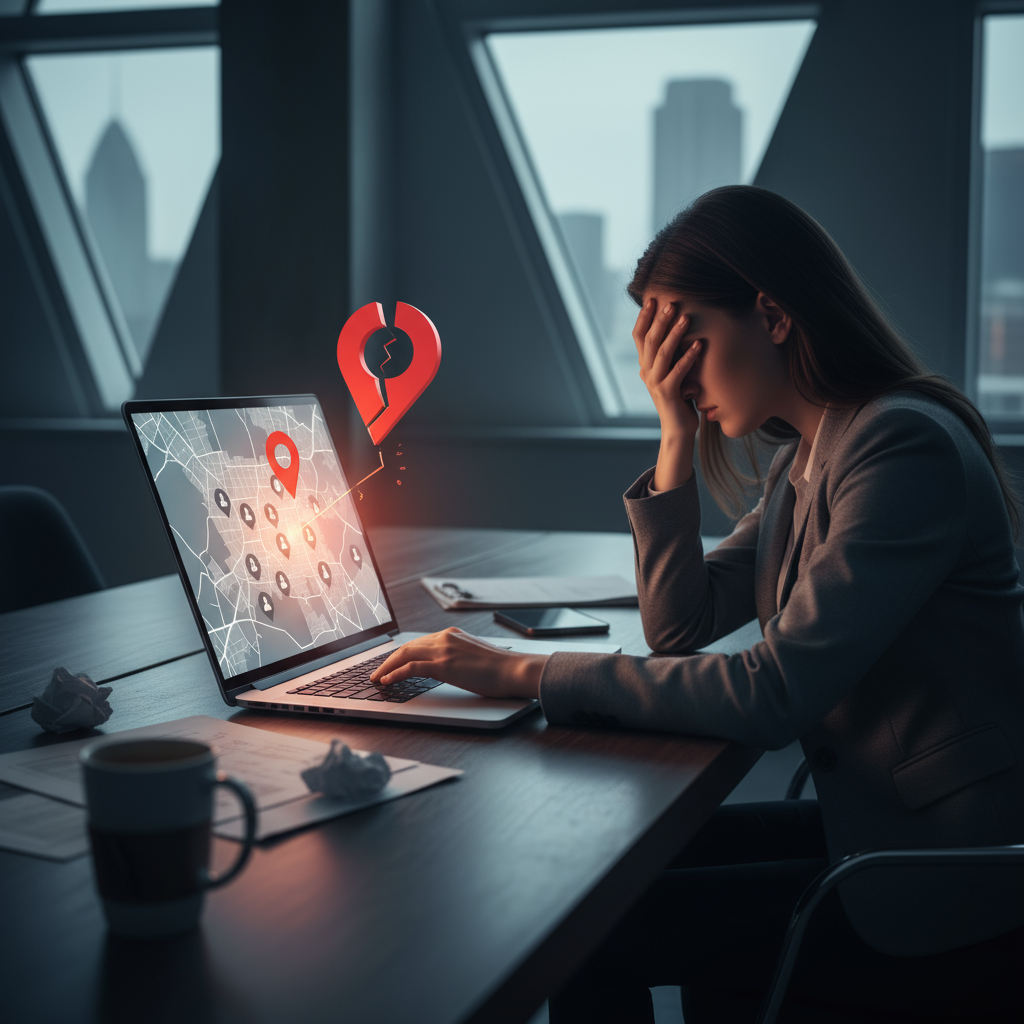 Illustration showing why a business is not ranking on Google Maps in Cincinnati OH.